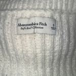 Abercrombie & Fitch Soft A&F Cream Waffle Knit Sweater Women’s Small V-Neck Photo 3