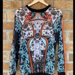 Clover Canyon  Black Multi Royal Egg Vase Sheer Blouse small Photo 0