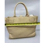 Furla Croc Embossed Beige Leather Handbag Photo 6