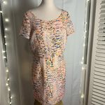 Cooper and Ella  Pink and Blue Sheath Mini Dress Photo 8