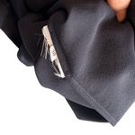 Stella McCartney  Silk Crepe De Chine High Neck Split Sleeve Dress Navy 38 US 8 Photo 9