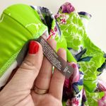 Torrid [] Neon Green Floral Rose Print Lattice Lace Up Side Swim Shorts Size 1X Photo 8