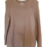 Lou & grey  Waffle Knit Pink Pullover Sweater Size Medium alpaca blend Photo 0