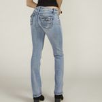 Silver Jeans Suki Mid Rise Bootcut denim thick stitch medium wash Photo 15