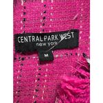 Central Park West  Tweed Crop Top Womens Size Medium Pink Check Fringe Photo 4