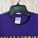 Gildan  Purple Dominican Republic Crewneck T Shirt Photo 2