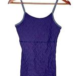 Beyond Yoga  blue textured spaghetti strap tank top cami layer top size small Photo 0