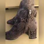 Zigi Soho women gray paisley velvet heel boots US 9.5 Photo 8