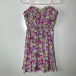 Yumi Kim  NWT Strapless Floral Silk Dress Size Medium Photo 1