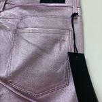 NWT RtA Kiki 100% Lambskin Leather Flare Cropped Pants In Purple Haze $1195 Size 25 Photo 8