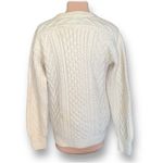 Vintage Northwear Nordstrom Wool Cable Knit Fisherman Sweater Cream Large Unisex Photo 5