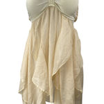 NEW Pinlang Cream Layered Sleeveless Halter Beach Swim Cover Up Dress Size S Photo 0