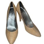 7 For All Mankind Seven for all mankind adorable lightweight tan strawlike heels! Like new Photo 0