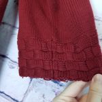 CHELSEA & THEODORE BURGUNDY KNIT HEAVY CARDIGAN L Red Size L Photo 5