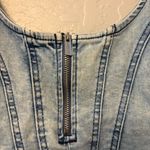 Guess  y2k acid wash denim bustier front slit bodycon sleeveless dress small Photo 5