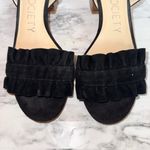 Sole Society  Black Leather Upper Block Heel Slingback Sandal Heels size 6.5 M Photo 2