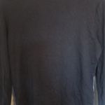 Ralph Lauren Lauren  long sleeve v-neck blouse with jewel in front in black.  Photo 7