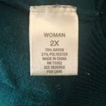 Dress Barn Sweater Teal Scoop Neck Knit Sz 2X GUC Plus Size Casual Long Sleeve Photo 8