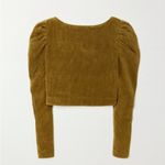 ZARA Mustard Button-Up Crop Top Photo 4