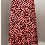 Worthington Size 16 Cheetah Leopard Animal Print Skirt Coral Pink & Black NWT Photo 1