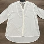 Mavi White Long Sleeve Button Up Roll Up Sleeve Embroidered Shirt Size‎ XL Photo 1