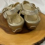 Cole Haan Cole Haan Nike Air Sole Women's Gold Metallic Strappy Sandals Size 7.5 Photo 2
