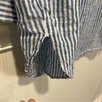 Tommy Bahama Shoreline Boyfriend Blue and White Striped Shirt size medium Photo 10