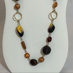 Cookie Lee  Long Gold and Bead Necklace Photo 1
