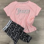 Juicy Couture NWT Pink Pajama Loungewear Set Jogger Style Large Photo 0