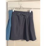 Athleta  Fairway Golf Pleated Skirt Zip pocket Blue Gray Small S Skort Photo 3