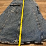 ZARA  Blue Denim Cargo Wrap Maxi Skirt with Belt Waist Photo 1