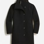 J.Crew Nello Gori Italian Stadium Cloth Villa Cocoon Black Wool Coat Size 2 Tall Photo 0