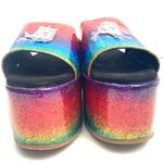 Shane Justin Rainbow Platform Glitter Sandals Size 39/ US 8.5 Red Photo 1