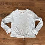 Gap  Women’s Lounge grey waffle crew with drawstring size xl in EUC - so soft Photo 1