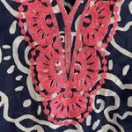RockFlowerPaper BluThreads Millie Navy Blue 100% Cotton Embroidered Kurta Tun… Size M Photo 6