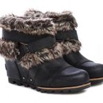 Sorel Joan of Arctic leather wedge heel boots women’s shoe size 7.5 Photo 0