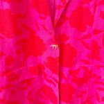 Kate Spade NEW YORK | Classic Rose Blazer Red Pink Floral Bow Button | Large Photo 5