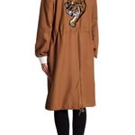 Endless Rose Tiger Patch Embroidered Oversized Parka Jacket Brown Size S New Photo 4
