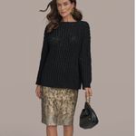 Donna Karan  - OPEN STITCH DOLMAN SWEATER Photo 1