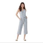 Splendid  blue and white linen cotton blend jumpsuit size small Photo 5