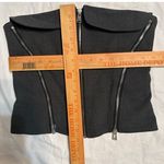 ZARA  gray bustier with three silver zippers Photo 5