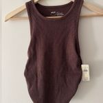 Aerie NEW!!  Brown High Neck Ribbed Tank Top Photo 0