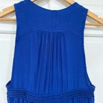 Free People Ruffled Tunic Tank Blue Asymmetrical V Photo 5
