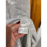 Paul Stuart Gray Floral Lace Jacquard Sheath Dress Size 6 Elegant Classic White Photo 3