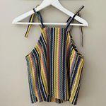 Madewell Tie-Shoulder Tank Top in Rainbow Crochet Sz Small Photo 6