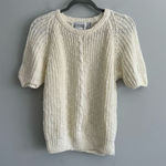 Saks 5th Avenue vintage folio sake fifth avenue ramie cotton knit short sleeve sweater top M Photo 0