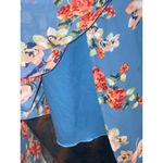 Sweet Storm  S Blue Floral Halter Keyhole Lined Maxi Sundress Summer Boho Y2K 90s Photo 7