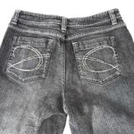 Chico's  Women's 0 (US S/4) Platinum Black Jeans Rhinestones Studded Denim Y2K‎ Photo 2