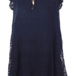 Top Shop navy lace off the shoulder dress‎ size 4 Photo 0