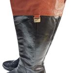 Cole Haan ‎ Womens Knee High Fashion Boots Black Brown Leather Riding Size 6.5M Photo 4